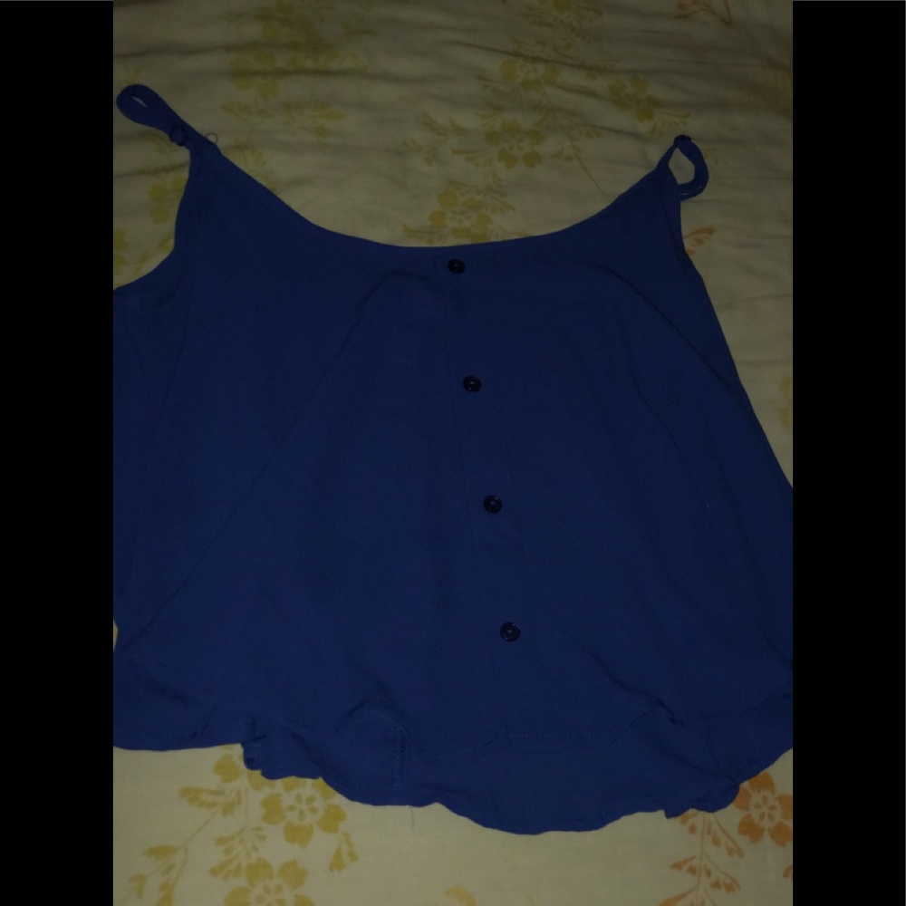 royal blue flowy shirt